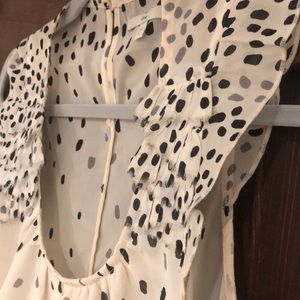 GAP black and white blouse. So flirty/feminine